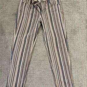 Pull&Bear Multicolor Striped Cropped Pants